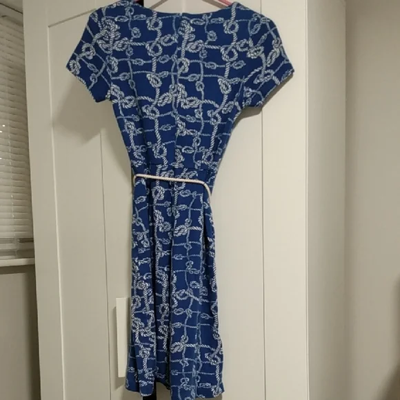 Talbots Blue and White Tie Nautical Dress - Picture 4 of 4